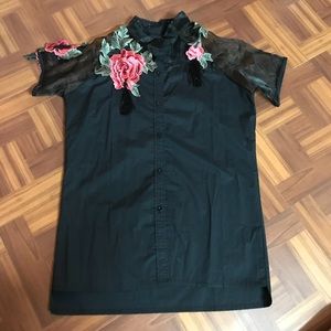 Rose 🌹 Button Up Shirt